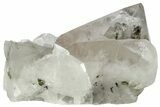 Quartz Crystal Cluster with Epidote Inclusions - China #214731-1
